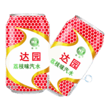 荔枝味汽水碳酸饮料果啤气泡饮料 2瓶*320ml1.9元