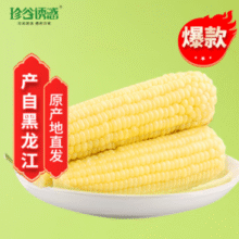 软糯Q弹！珍谷诱惑 非转基因 真空锁鲜白糯玉米200g*10支