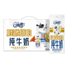 QQ星伊利乳铁蛋白儿童牛奶195ml*12盒/箱 整箱装生牛乳