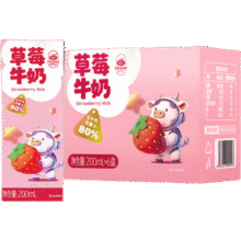 弗里生乳牛 草莓风味牛奶 200ml*6盒＊4件29.68元包邮（合7.42元/件）