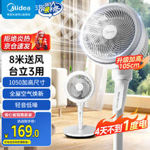 美的 空气循环扇电风扇落地扇立式轻音节能家用风扇低噪 FGA24TS