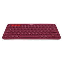 罗技（Logitech）时尚系列 K380 无线键盘 蓝牙办公键盘 女友 便携超薄键盘 笔记本键盘 红色