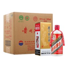 19点截止、预售：茅台 飞天 53度 酱香型白酒 500ml*6瓶 整箱装11340元 包邮（定金50元，可抵100元）