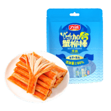 力诚加钙蟹味柳蟹肉添加海味零食休闲加钙蟹棒健康代餐零食 加钙蟹味柳 200g*1袋 【原味】23.9元 (送赠品,月销3000+)