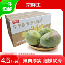 京鲜生 攀枝花凯特芒果 净重4.5斤 带箱5斤 单果400g+
