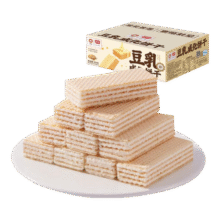 盼盼威化饼干 休闲零食早餐食品夹心饼干下午茶膨化 豆乳味 500g/箱