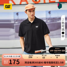 京东PLUS：CAT 卡特男士户外休闲简约百搭Coolmax面料宽松翻领短袖T恤轻户外 黑色 M