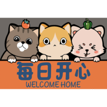 季象入户门地垫进门加厚垫家用厨房卫生间脚垫浴室门口防滑垫子可定制 每日开心 40x60 cm5.9元 (券后省15)