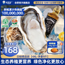 贝司令 源头直发鲜活乳山生态生蚝【4XL 净重9斤 17-23只】134.45元/件（需拍两件，共268.9元）