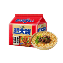 白象 方便面  超大袋红烧牛肉面143g*5包 大面饼 泡面袋装 五连包15.4元 (券后省20,月销5w+)