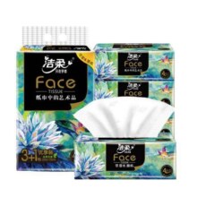 洁柔 抽纸Face高端油画艺术抽纸 4层 80抽*2包2.1元包邮