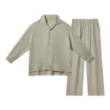 一默双层纱布家居服日系睡衣长袖纯棉开衫套装睡衣情侣男女四季用69元 (券后省91)