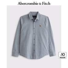 ABERCROMBIE & FITCH【爆款府绸】男装25春夏美式经典小麋鹿通勤长袖衬衫KI125-5255 蓝色 M (180/100A)219.16元（需领券）