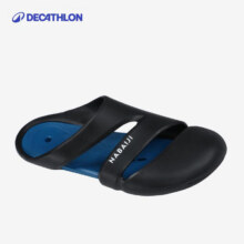 迪卡侬（DECATHLON）游泳男士运动包脚拖鞋男时尚室外速干沙滩洞洞鞋NABD CLOG500 黑色 墨蓝底 40-41码（ 脚背高推荐买大一码）53.8元