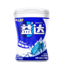 益达木糖醇无糖口香糖冰川薄荷味56g/瓶约40粒开车防困提神醒脑口香糖6.9元（凑单，换购）