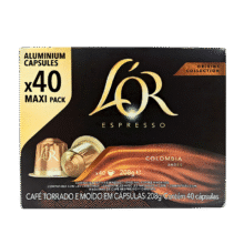 L'OR 法国黑咖啡胶囊 强度8- 哥伦比亚 40粒 适用雀巢Nespresso46.55元