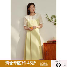 独束 女士娃娃领连衣裙 23DS82282