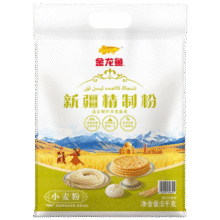 金龙鱼 新疆精制粉 新疆面粉 中筋面粉家用粉 10斤15.92元