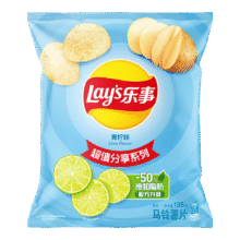 Lay's/乐事 超值分享系列薯片 休闲零食 135g 青柠味 1袋29.75元（合5.95元/件）