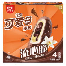 可爱多棒棒流心脆巧克力口味冰淇淋 4支*64g*13件79.99元（需领券，合6.15元/件）