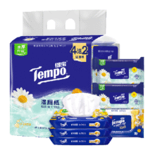88VIP：Tempo/得宝 湿厕纸多规格任选 40抽*包+10抽*2包16.91元（需领券+返卡15+淘金币抵扣5.99）