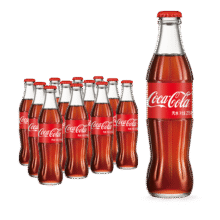 CocaCola/可口可乐 小瓶老式玻璃瓶 经典原味可乐 饮料 275ml 12瓶