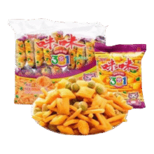咪咪爱尚虾条 三合一肉松味条豌豆蟹味粒10包4.9元（合0.49元/包）