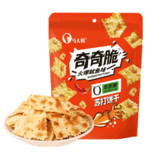马大姐 零食 苏打饼干火爆鱿鱼味226g