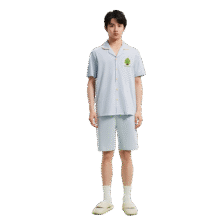 有颗树【5A抑菌 凉感纯棉】夏季男士睡衣薄款开衫翻领情侣款家居服