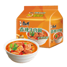 康师傅 经典系列 方便面 袋装 香辣牛肉味 5袋10.48元