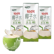 【NFC椰子水】百多利鲜榨纯椰子果汁椰汁饮料整箱250ml*10瓶 250ml*10盒/箱