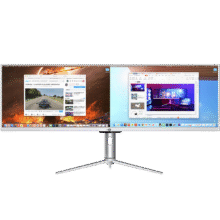 泰坦军团43.8英寸 32:9 IPS超宽屏 120Hz HDR400广色域 Type-C 65W快充 剪辑设计炒股票分屏显示器 P43UGD2799元 (月销1000+)
