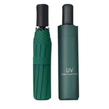 晴雨两用遮阳伞 8骨 手动墨绿UV5.95元（需领券）