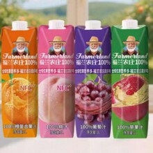 需首购：福兰农庄 NFC100%果汁 多口味 1L*2件15.82元包邮+90淘金币（需领券，合7.91元/件）