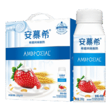 安慕希高端颗粒草莓燕麦酸奶200g*10瓶/箱   礼盒装 5月份62.8元 (满59减20,券后省10)