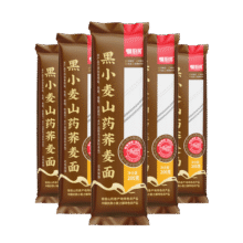 慢厨房 山药挂面 黑小麦荞麦鸡蛋龙须细圆面条拉面刀削面宽炸酱油泼拌面 铁棍山药荞麦面100g*20袋