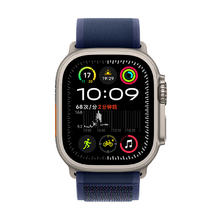 苹果 Apple Watch Ultra 2 智能手表 GPS+蜂窝版 49mm 钛金属原色表壳 蓝色野径回环式表带 M/L券后5269.01元