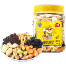 沃隆 每日坚果炒货混合坚果果仁果干核桃扁桃仁腰果零食大礼包 【科学6种搭配】儿童果仁300g29.95元/件 买一送一 实付59.9