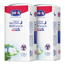 露安适（Lelch）日夜纯净pure箱装安心裤L码72片（9-14kg）夜用婴儿尿不湿拉拉裤159元 (券后省20,月销4000+)