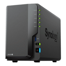 群晖（Synology）DS224+ 四核心  2盘位 NAS 网络存储服务器 团队办公 私有云 文件共享备份