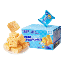 小鹿蓝蓝0蔗糖DHA空气沙琪玛儿童零食营养早餐小口袋饼点心休闲食品下午茶 空气沙琪玛500g【1箱】19.9元