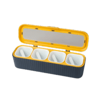 极度空间调味盒调料盒调料瓶家用调料罐调味罐套装盐罐四格塑料带勺调料罐
