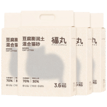福丸玉米豆腐膨润土混合猫砂【真空装】3.6kg*4 原味混合砂84.5元 (月销4000+)
