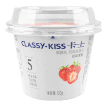 卡士 CLASSY.KISS 草莓果粒鲜酪乳 100g*6杯49元（需领券，合16.33元/件）