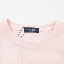 HAZZYS 童装女童T恤夏轻薄舒适透气泡泡袖休闲短袖圆领衫 淡粉 110券后144元