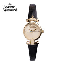 88VIP会员：Vivienne Westwood 薇薇安·威斯特伍德 西太后女士手表女时尚皮带简约气质女表腕表 黑色女表