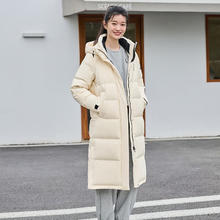 坦博尔 90%绒 连帽羽绒服女长款蓄热内里 TBF550852J486.8元