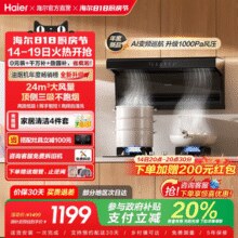 国补+确认收货返现！海尔 Haier Leader海尔智家抽油烟机家用厨房大吸力懒人92DPro