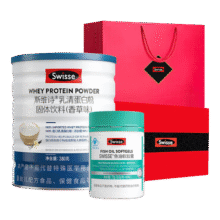 Swisse斯维诗乳清蛋白粉380g补充蛋白质成人运动健身中老年人营4养品 香草味380g*1罐+鱼油90粒(礼盒装)179元