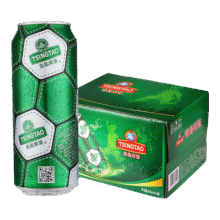 青岛啤酒（TsingTao）经典足球罐原麦汁浓度10°P大罐啤酒畅饮 500mL 12罐 新升级